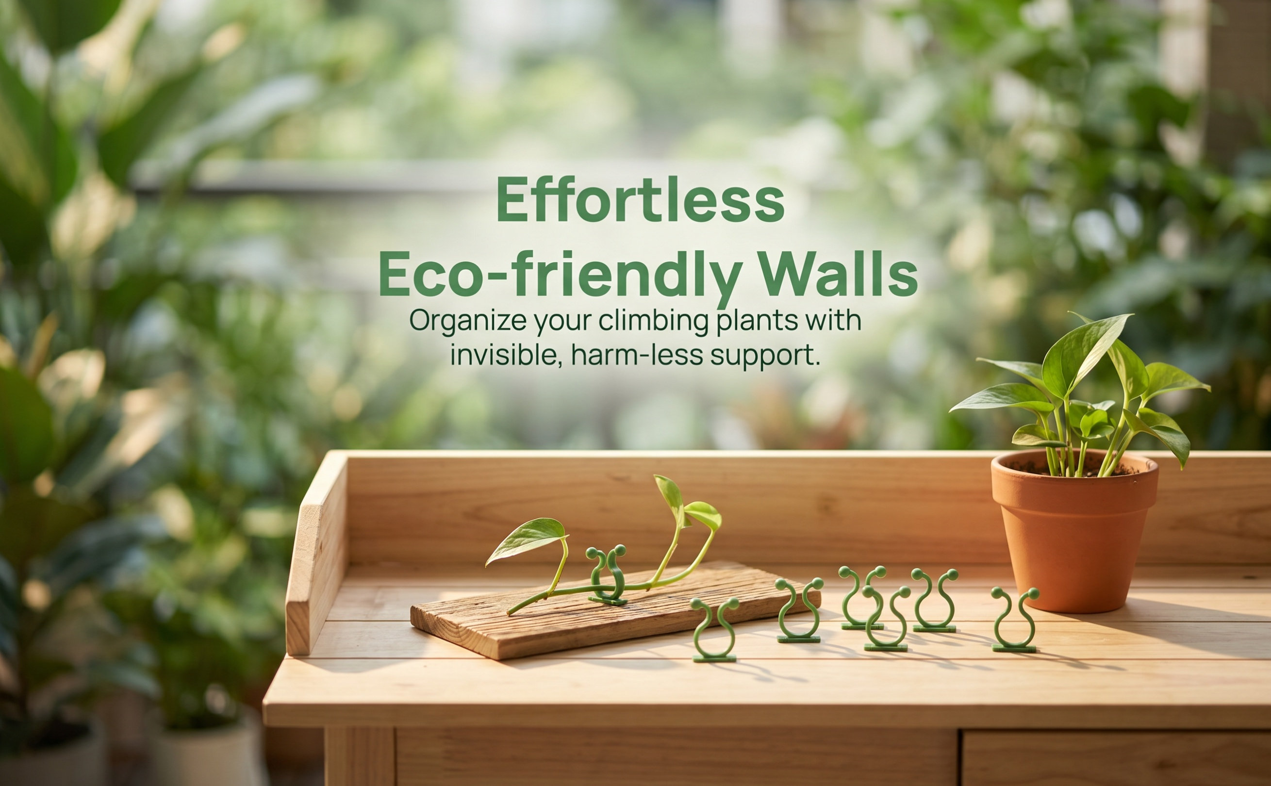 Pothos - 80Pcs Plant Climbing Fixture Hooks Self-Adhesive