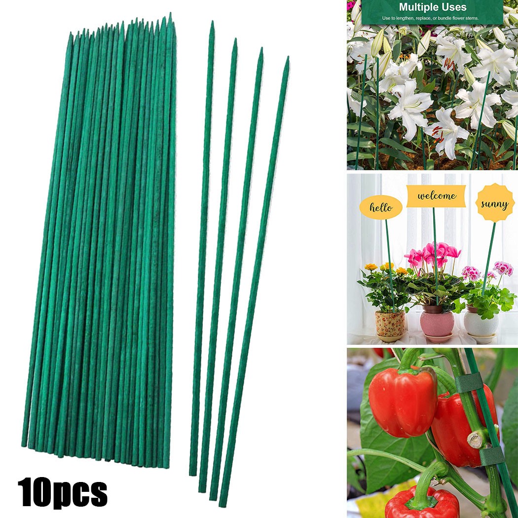 10pcs 40cm Green Plant Support - Plant Support Stake recension och pris