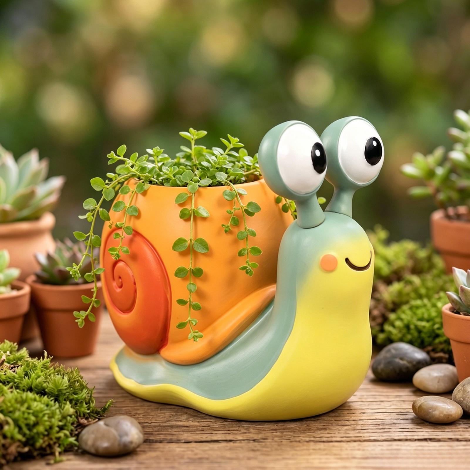 Snail Shape Flower Pot Snail f - Succulent Set recension och pris