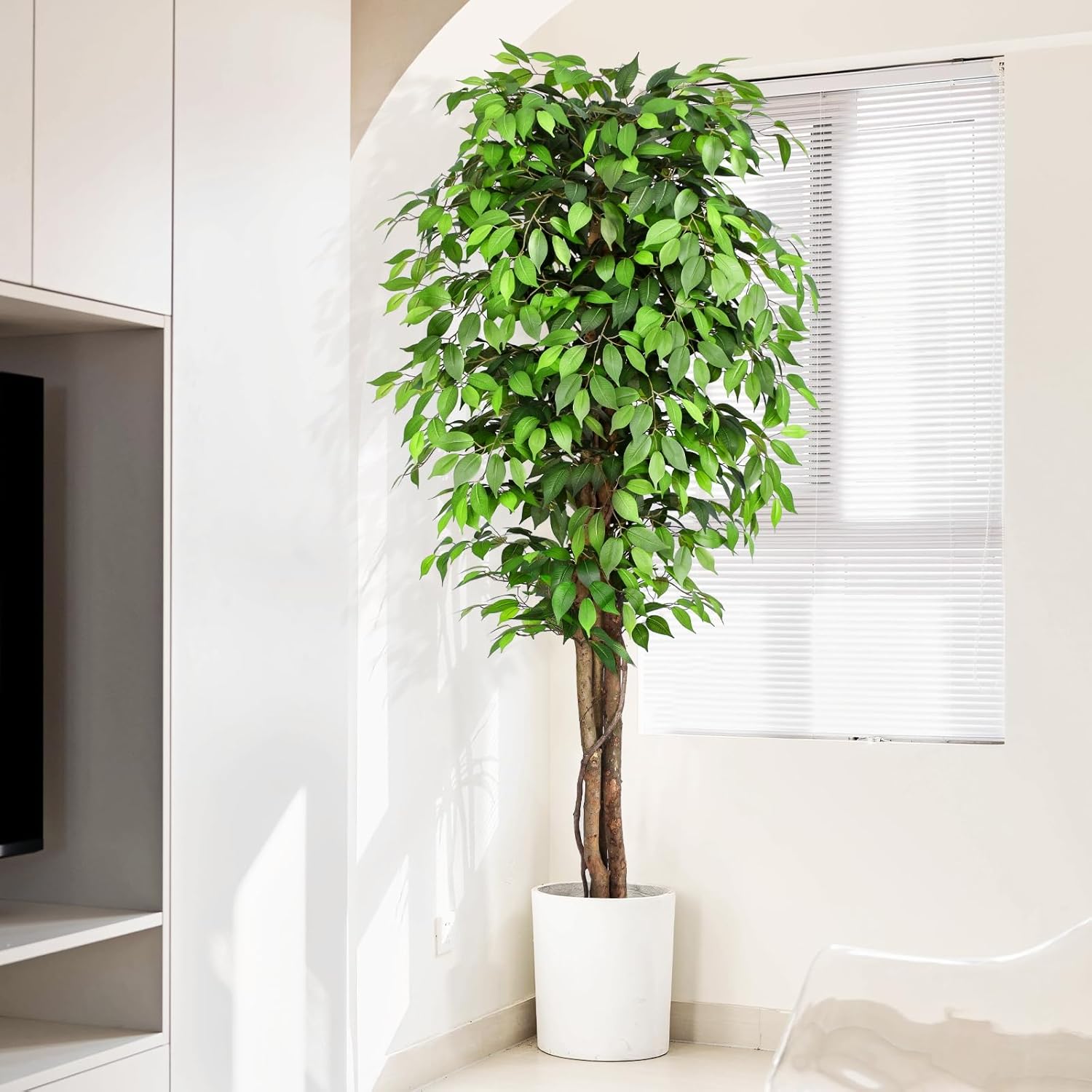 Lifelike Artificial Ficus Tree - Fiddle Leaf Fig recension och pris