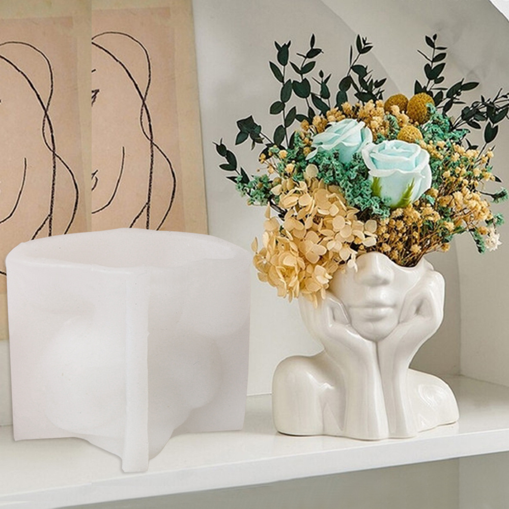 Abstract Face Planter Pot Sili - Succulent Set recension och pris