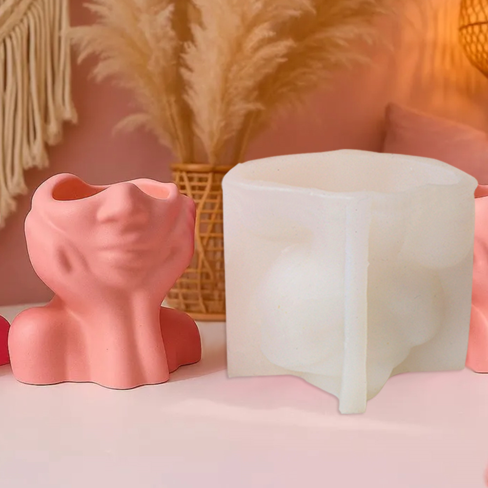 Abstract Face Planter Pot Sili - Succulent Set recension och pris
