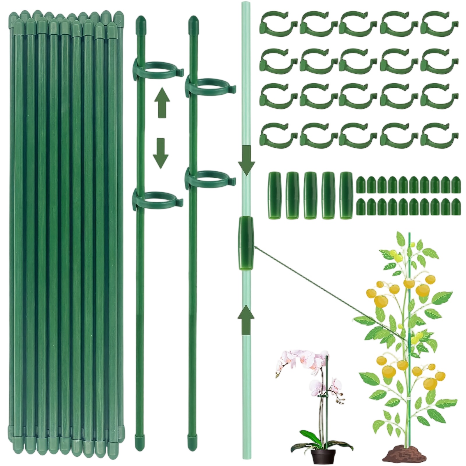 Plant Supports Rod Single Stem - Terracotta Pot recension och pris