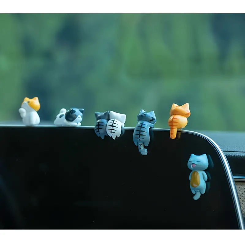 6pcs PVC Cartoon Cat Figurines - Pothos recension och pris