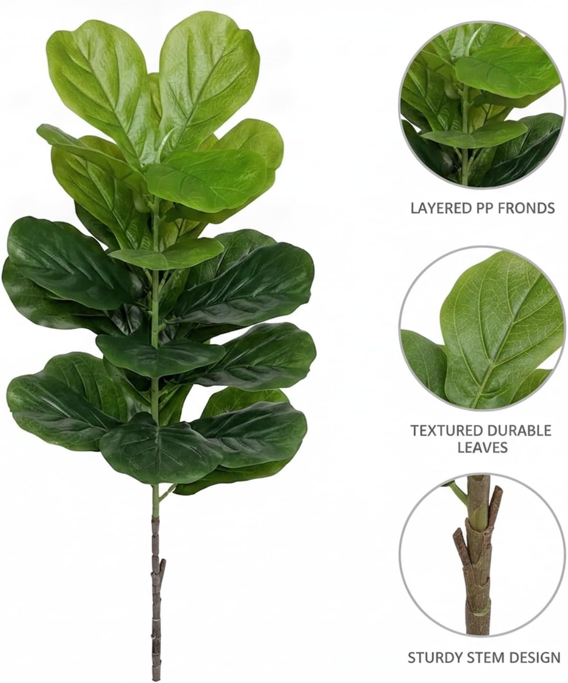 Large Plastic Artificial Fiddl - Fiddle Leaf Fig recension och pris