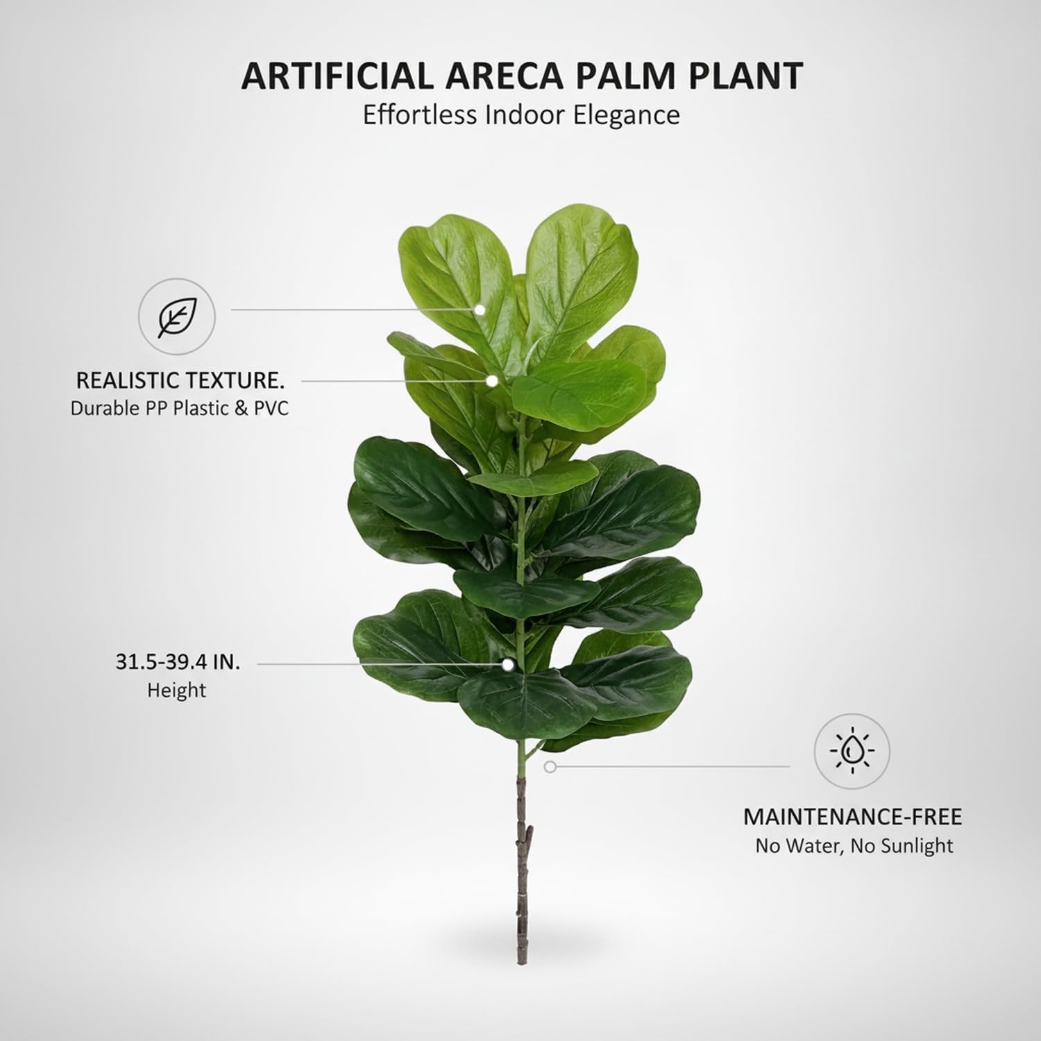 Large Plastic Artificial Fiddl - Fiddle Leaf Fig recension och pris