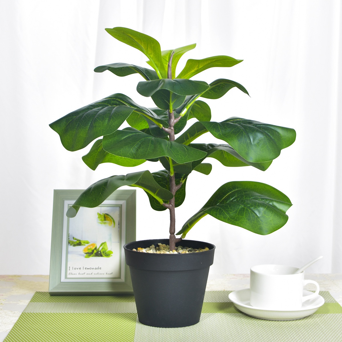 AB33-2Pcs Artificial Fiddle Le - Fiddle Leaf Fig recension och pris